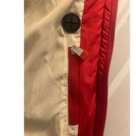 HUNTER Red Puffer Coat w/ Real Fox Fur Trim (Detachable) | Size S | Pre-Owned - Picture 12 of 14